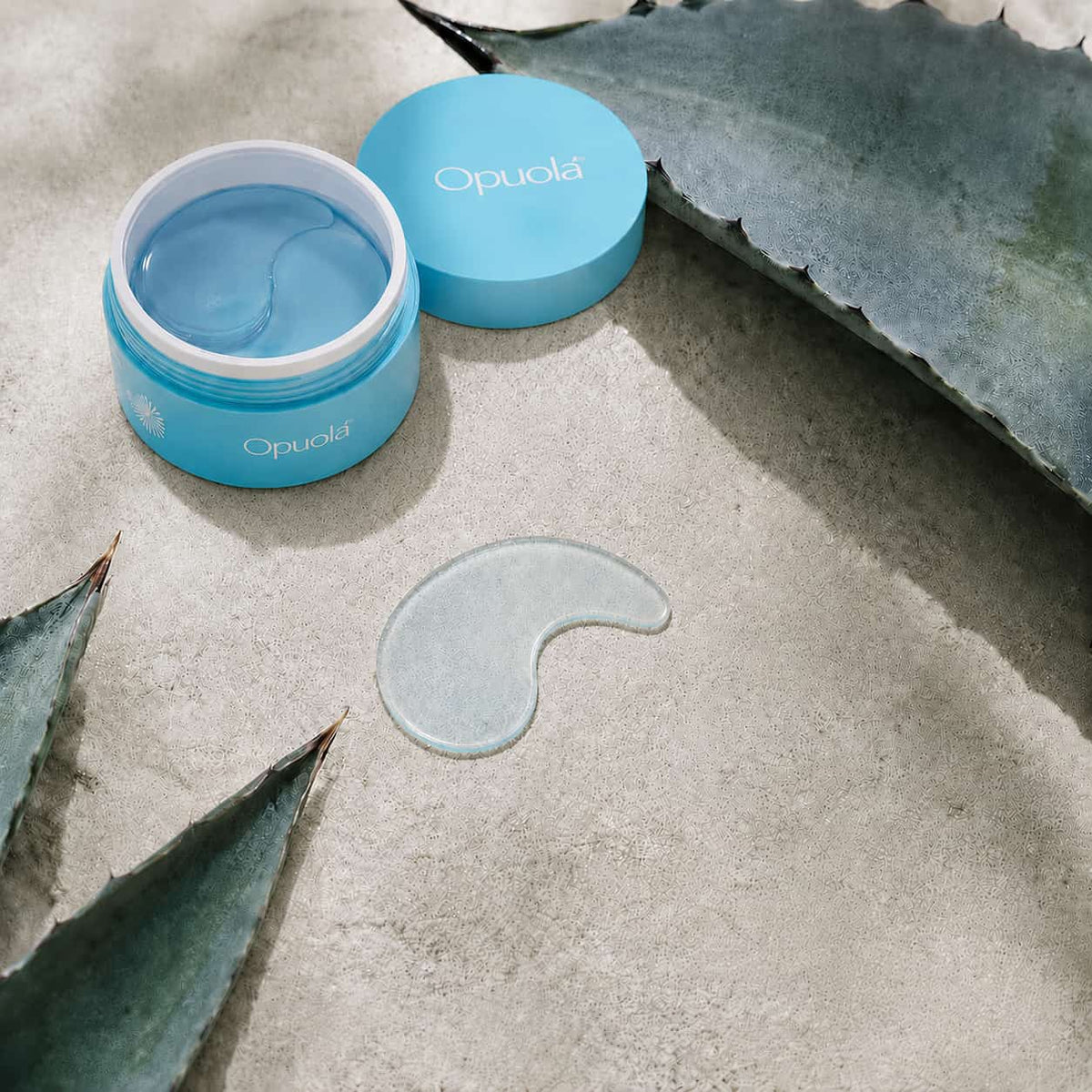Blue Agave hydrogel under-eye patches with Niacinamide and Caffeine for dark circles — Aloha Blue by Opuola